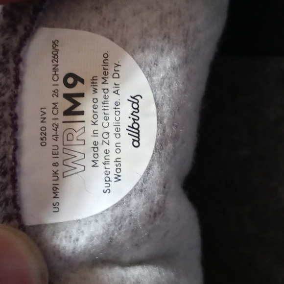 Allbirds WR Wool Runner Light Gray Running Shoes Size 9 Women's - Picture 9 of 9